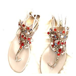 Never worn Rene Caovilla crystal sandals